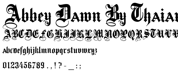 Abbey Dawn by ThaiAvrilLavigne font